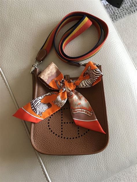 hermes evelyne bag with twilly|Hermes scarf for bag handle.